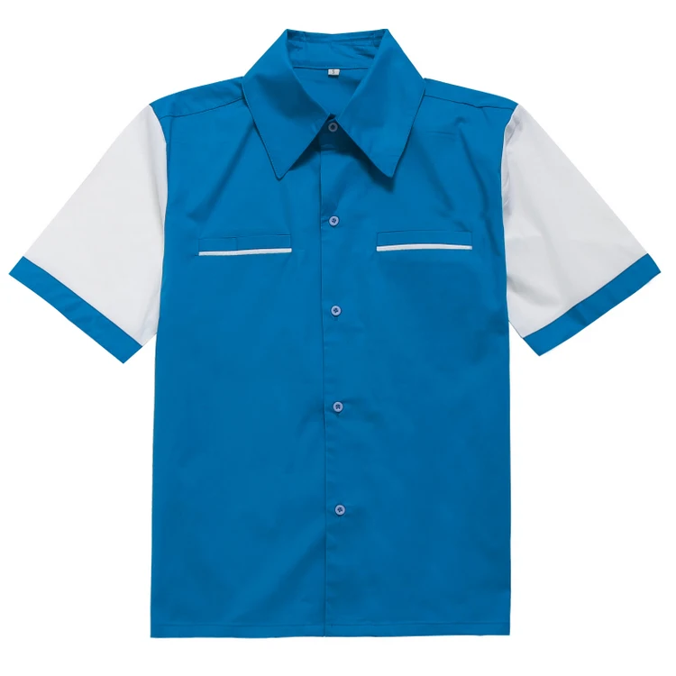 man clothing rockabilly 50s 60s retro design rock and roll shirt blue white short sleeves ropa camisa hemden chemise roupas size
man clothing rockabilly 50s 60s retro design rock and roll shirt blue white short sleeves ropa camisa hemden chemise roupas size