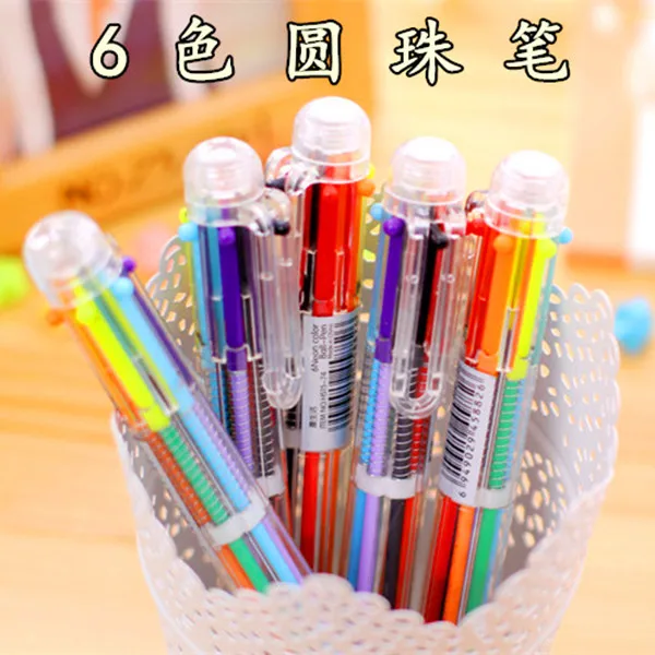 6 color Multi-color ballpoint pen multifunctional multicolour oil pen 6 refill student stationery
6 color Multi-color ballpoint pen multifunctional multicolour oil pen 6 refill student stationery
