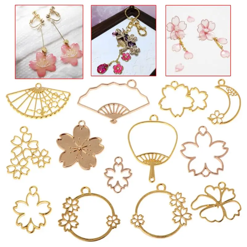 13 Pcs/Set Flower Metal Frame DIY Epoxy Resin Crafts UV Resin Jewelry Making Pendant Holder Hollow Fan Floral Shape Dry Flower F
13 Pcs/Set Flower Metal Frame DIY Epoxy Resin Crafts UV Resin Jewelry Making Pendant Holder Hollow Fan Floral Shape Dry Flower F