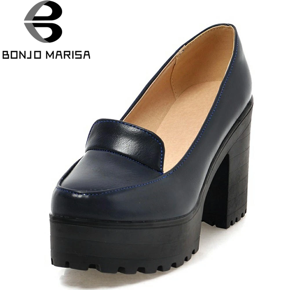 BONJOMARISA New Solid Slip On Square High Heels Shallow Platform Shoes For Women Casual Autumn Pumps Large Size 34-46
BONJOMARISA New Solid Slip On Square High Heels Shallow Platform Shoes For Women Casual Autumn Pumps Large Size 34-46
