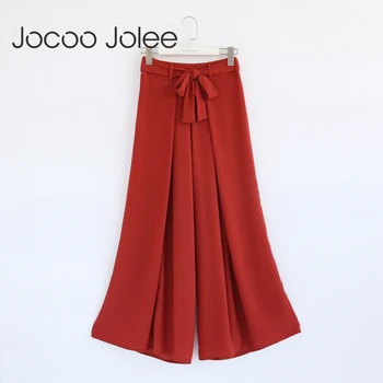 Jocoo Jolee High Split Loose Women Pants Casual Wide Leg Pants Bottom Sash Summer Trousers Solid Color High Waist Pants 2018 New
Jocoo Jolee High Split Loose Women Pants Casual Wide Leg Pants Bottom Sash Summer Trousers Solid Color High Waist Pants 2018 New