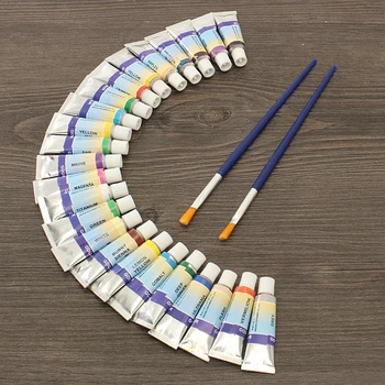 Professional 24 Colors 5ml Paint Tube Gouache Drawing Watercolor + 2 Brushes for Artist School Student Water Paint Hand Painted
Professional 24 Colors 5ml Paint Tube Gouache Drawing Watercolor + 2 Brushes for Artist School Student Water Paint Hand Painted
