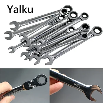 Yalku Ratchet Handle Wrenchs Spanner Combination Wrench Set Ratchet Key Chrome Vanadium 8-13mm Hand Tool Wrench
Yalku Ratchet Handle Wrenchs Spanner Combination Wrench Set Ratchet Key Chrome Vanadium 8-13mm Hand Tool Wrench
