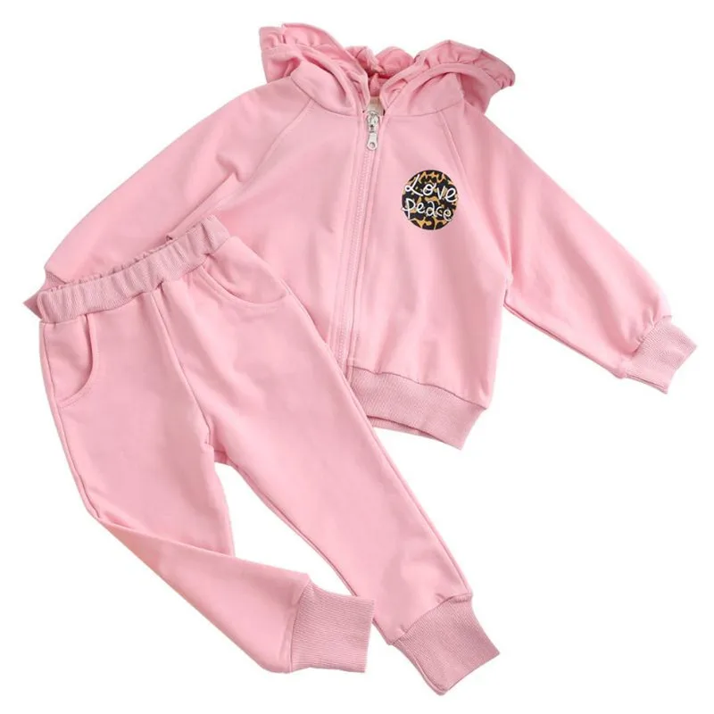 2019 Spring Kids Outfits Girls Clothing Set Pink Long Sleeve Hooded Zipper Jacket Coat+Pant Baby Girls 2 Piece Set Casual Suit
2019 Spring Kids Outfits Girls Clothing Set Pink Long Sleeve Hooded Zipper Jacket Coat+Pant Baby Girls 2 Piece Set Casual Suit