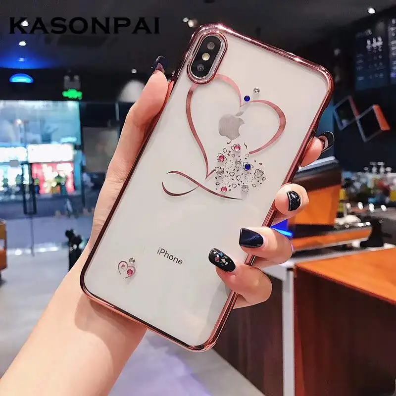 Love Heart Diamond Plating Soft Phone Case For iPhone 7 6 6S 8 Plus Silicone Phone Cover For iPhone Xs Max X Xr Coque Clear Case
Love Heart Diamond Plating Soft Phone Case For iPhone 7 6 6S 8 Plus Silicone Phone Cover For iPhone Xs Max X Xr Coque Clear Case