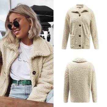 Wool Jacket Women Autumn Coat Thick Women Clothing Female Warm Button Fleece Jackets for Ladies Autumn Outwear Casual Coat
Wool Jacket Women Autumn Coat Thick Women Clothing Female Warm Button Fleece Jackets for Ladies Autumn Outwear Casual Coat