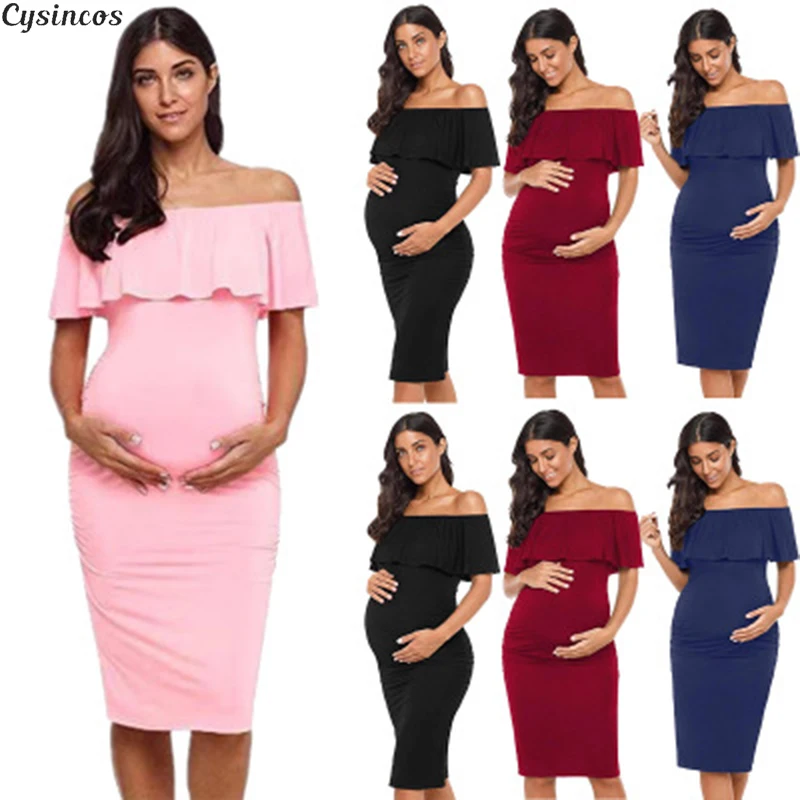 CYSINCOS 2019 New Women's Pregnancy Nursing Dress Fashion Womens Pregnant Off Shoulder Ruffles Solid Nursing Maternity Dress
CYSINCOS 2019 New Women's Pregnancy Nursing Dress Fashion Womens Pregnant Off Shoulder Ruffles Solid Nursing Maternity Dress