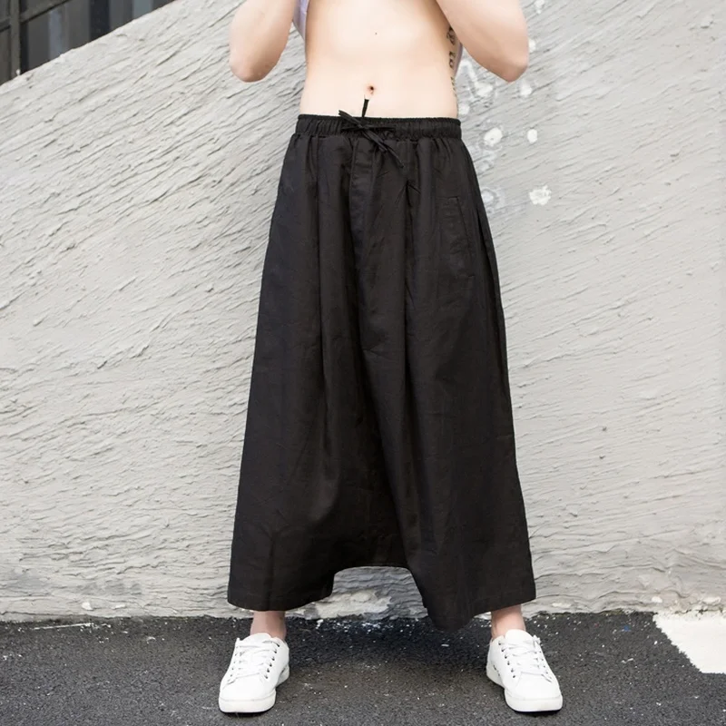 Summer Men's Linen Pants Loose Big Pants Low-grade Pants Seven Points Hanging Harem Men Pants Streetwear Ropa De Hombre 2018
Summer Men's Linen Pants Loose Big Pants Low-grade Pants Seven Points Hanging Harem Men Pants Streetwear Ropa De Hombre 2018