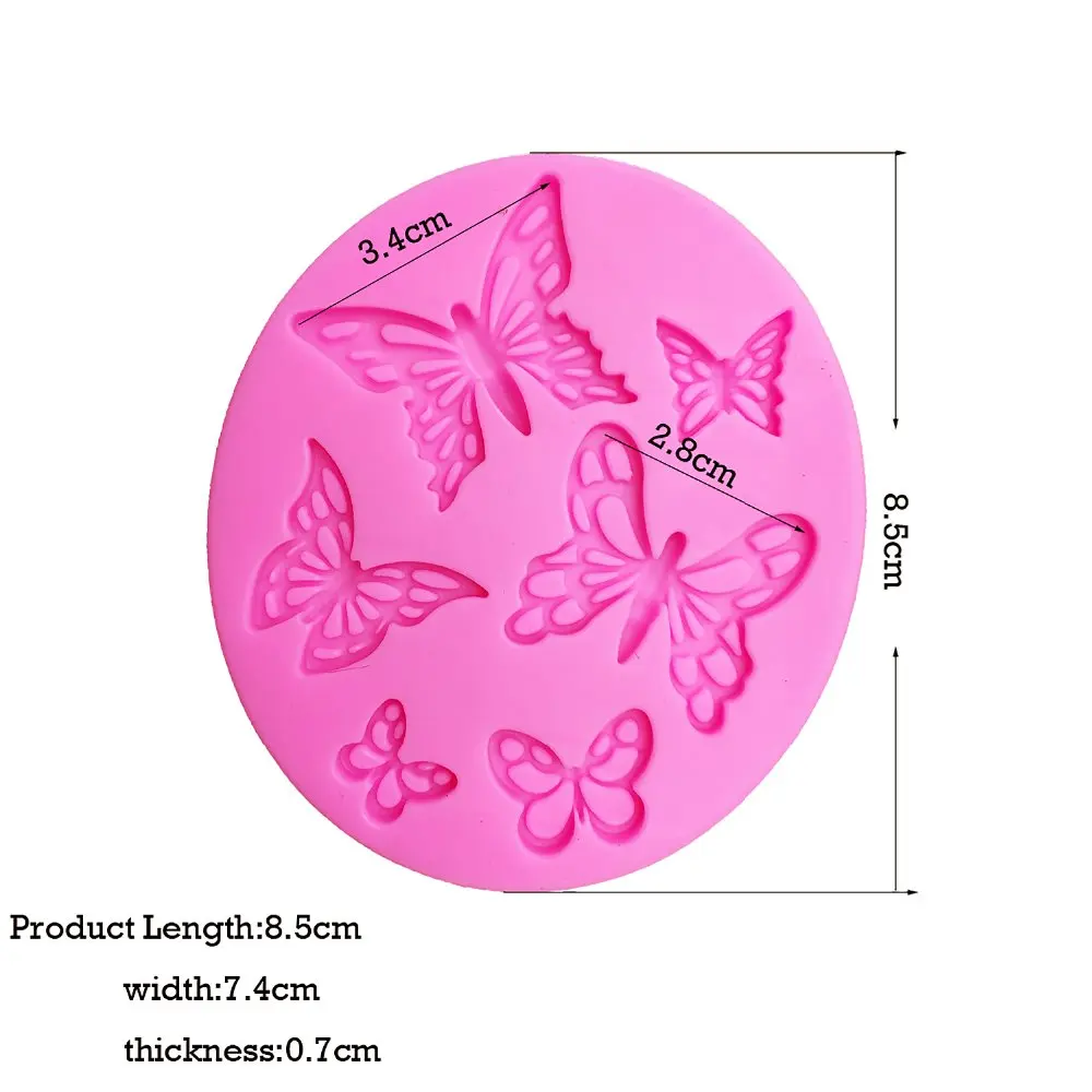 Форма бабочки 3D ремесла рельефная шоколадная Кондитерская помадка силиконовая