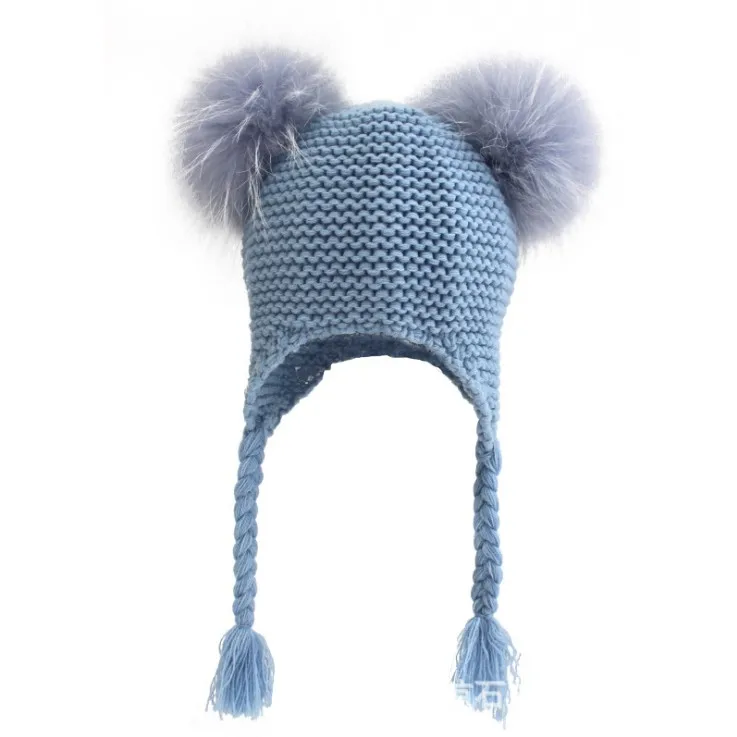 2017 new fashion Warm Winter Funny Braid Baby Beanie Hats for Gilrs and Boys with Real Raccoon Fur Pompom Children Hat
2017 new fashion Warm Winter Funny Braid Baby Beanie Hats for Gilrs and Boys with Real Raccoon Fur Pompom Children Hat