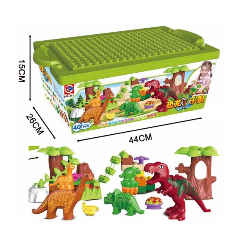 40Pcs/Lot Dino Valley Building Blocks Sets Large particles Animal dinosaur World Model toys Bricks Duploe No original box
40Pcs/Lot Dino Valley Building Blocks Sets Large particles Animal dinosaur World Model toys Bricks Duploe No original box