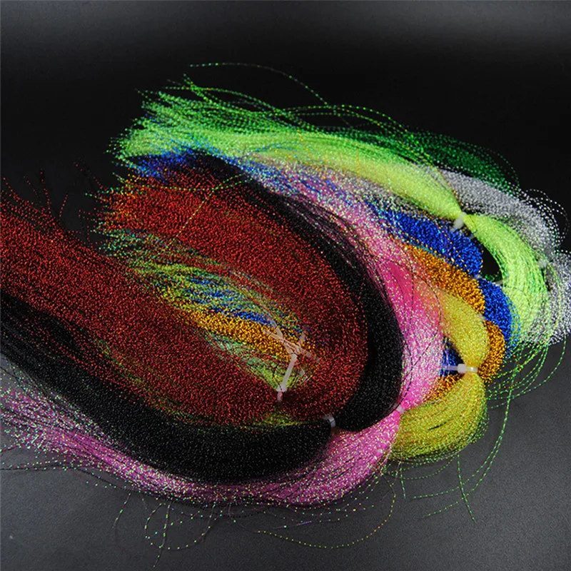 

Artificial Bait Twisted Flashabou Tinsel Fly Fishing Tying Crystal 30cm Flash For Jig Hook Shinning Fishing Lure Making#292218