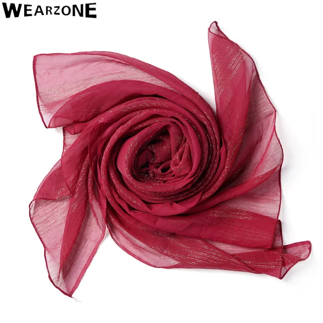 2016 Wearzone New Elegant Organza silk women scarf Gold Line Chiffon fashion Hijabs silk scarves shawls Tippet Muffler
2016 Wearzone New Elegant Organza silk women scarf Gold Line Chiffon fashion Hijabs silk scarves shawls Tippet Muffler