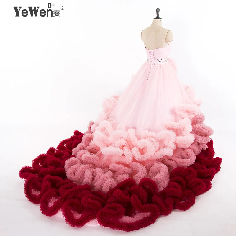 1M Train Real Photo Luxury Top Quality Ruffle hoops Lace Up Cloud Puffy Wedding Dress Bridal Gowns Robe De Mariage 2018
1M Train Real Photo Luxury Top Quality Ruffle hoops Lace Up Cloud Puffy Wedding Dress Bridal Gowns Robe De Mariage 2018