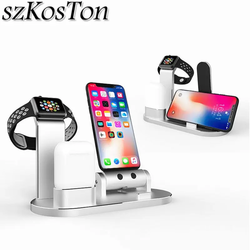 3 in 1 Charger Dock Holder Station Stand for Apple Watch 4 3 2 1 38mm 42mm 40mm 44mm for iPhone X 7 8 for AirPods iPad Stand
3 in 1 Charger Dock Holder Station Stand for Apple Watch 4 3 2 1 38mm 42mm 40mm 44mm for iPhone X 7 8 for AirPods iPad Stand