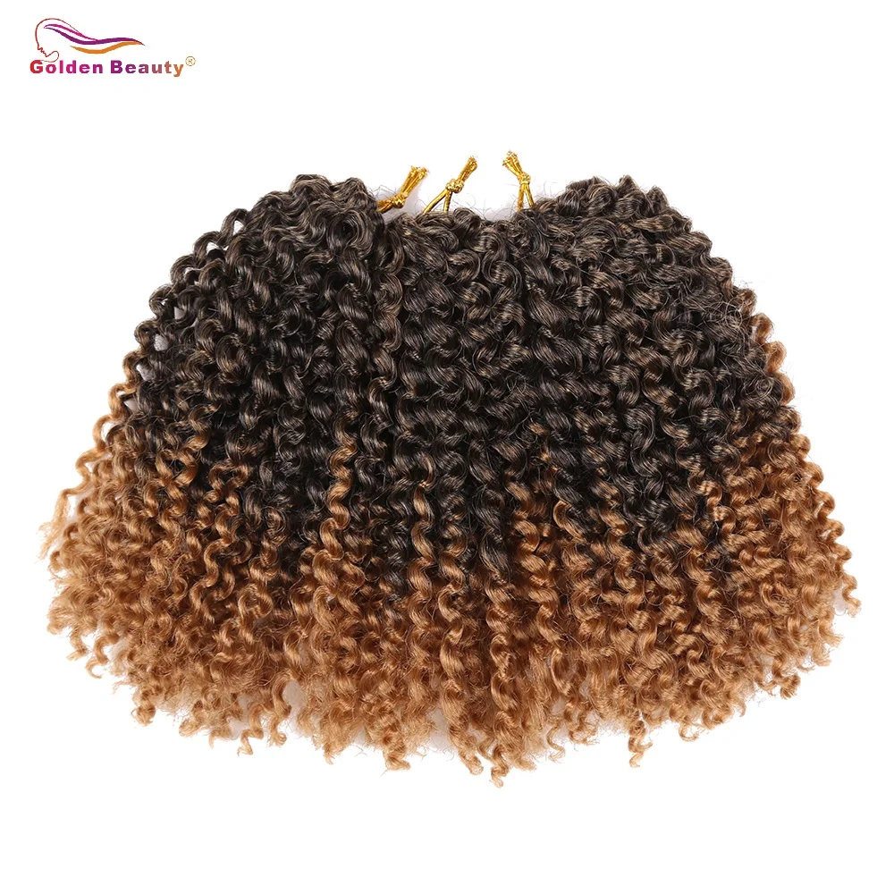 Golden Beauty 8inch Kinky Curly Synthetic Braiding Hair Extensions Ombre Bob Marley Braid Hair Crochet Braids 60 Strands/Pack
Golden Beauty 8inch Kinky Curly Synthetic Braiding Hair Extensions Ombre Bob Marley Braid Hair Crochet Braids 60 Strands/Pack