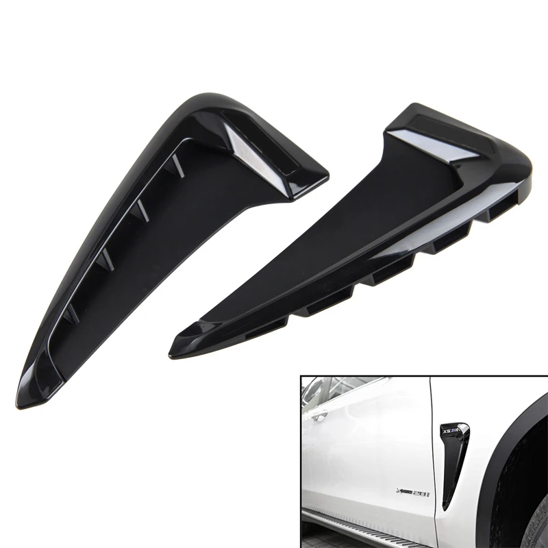 Pair ABS Gloss Black Side Body Marker Fender Air wing Vent Trim M For X5 F15 2014+
Pair ABS Gloss Black Side Body Marker Fender Air wing Vent Trim M For X5 F15 2014+