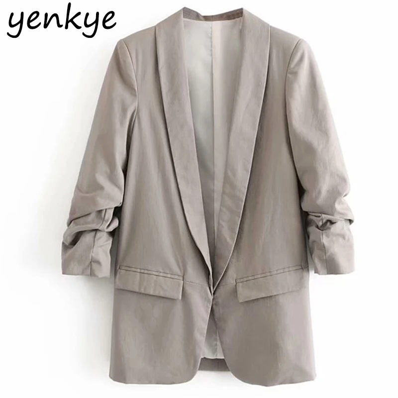 Fashion 2018 Solid Color Pleated Sleeve Blazer Women Notched Collar Casual Office Wear Blazer Plus Size HHWM1526
Fashion 2018 Solid Color Pleated Sleeve Blazer Women Notched Collar Casual Office Wear Blazer Plus Size HHWM1526