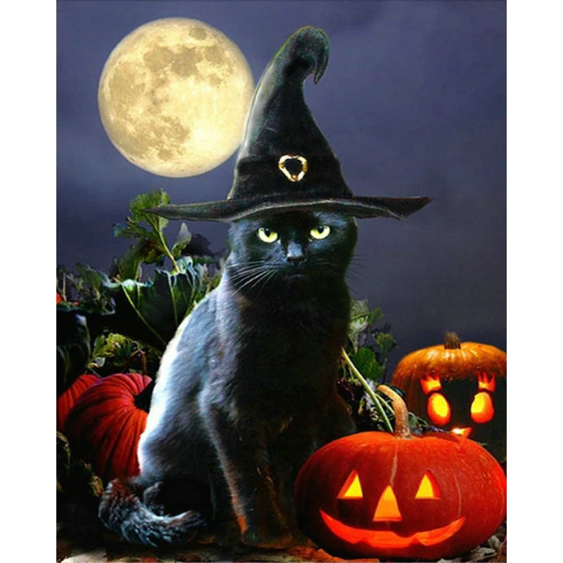 YIKEE Diamond Painting Halloween Cat Full Square/Round Drill Diamond Embroidery Picture Of Rhinestones Beadwork y659
YIKEE Diamond Painting Halloween Cat Full Square/Round Drill Diamond Embroidery Picture Of Rhinestones Beadwork y659