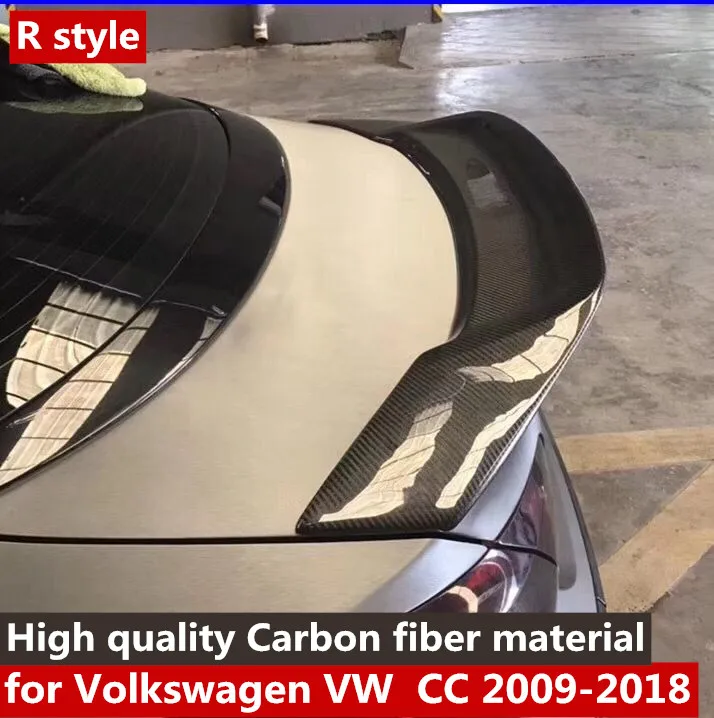 R style For Volkswagen CC Spoiler High Quality Carbon fiber material Car Rear lip Wing trunk Spoiler For CC Spoiler 2019 year
R style For Volkswagen CC Spoiler High Quality Carbon fiber material Car Rear lip Wing trunk Spoiler For CC Spoiler 2019 year