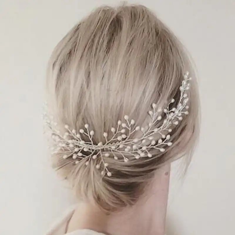 Handmade Large Headdress Luxury Women Hair Jewelry Wedding Prom