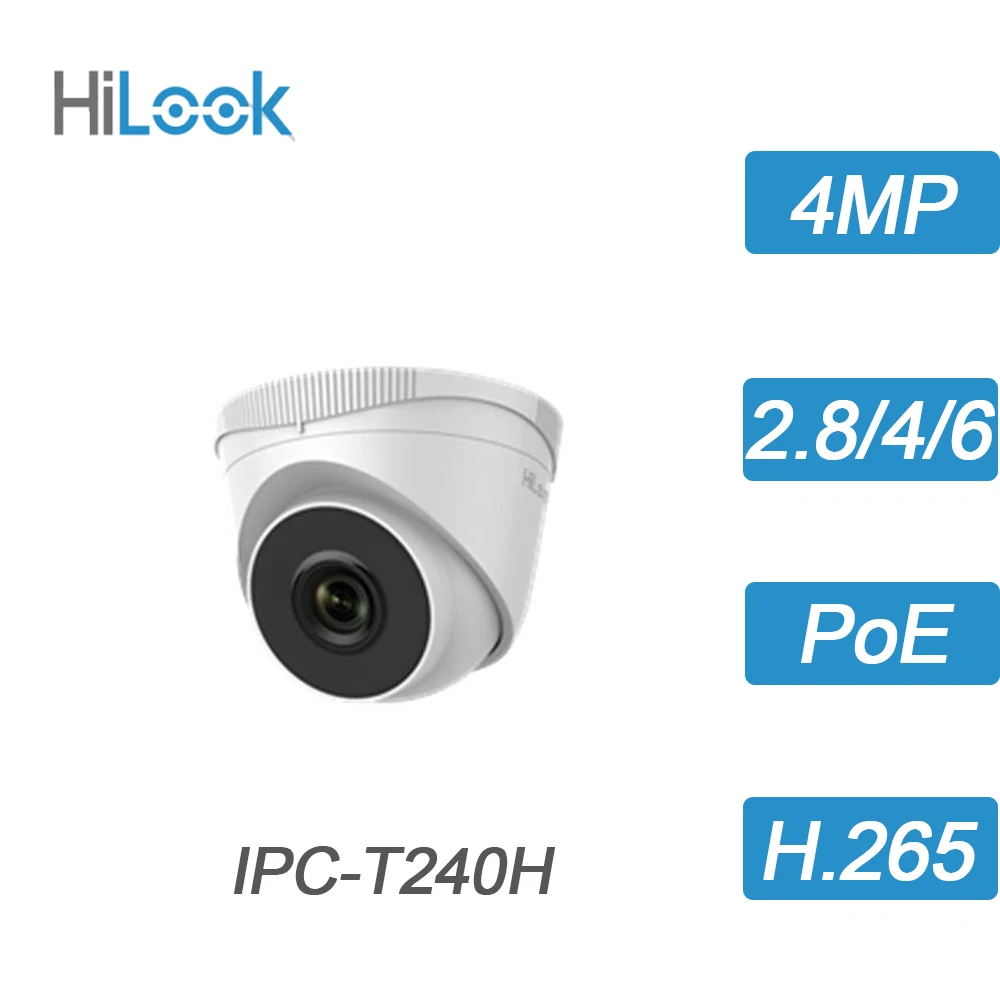 Hikvision-HiLook 4MP POE IP Security Turret Camera 3D DNR Day/Night H.265 IP67 Outdoor/Home Surveillance CCTV Cameras IPC-T240H
Hikvision-HiLook 4MP POE IP Security Turret Camera 3D DNR Day/Night H.265 IP67 Outdoor/Home Surveillance CCTV Cameras IPC-T240H