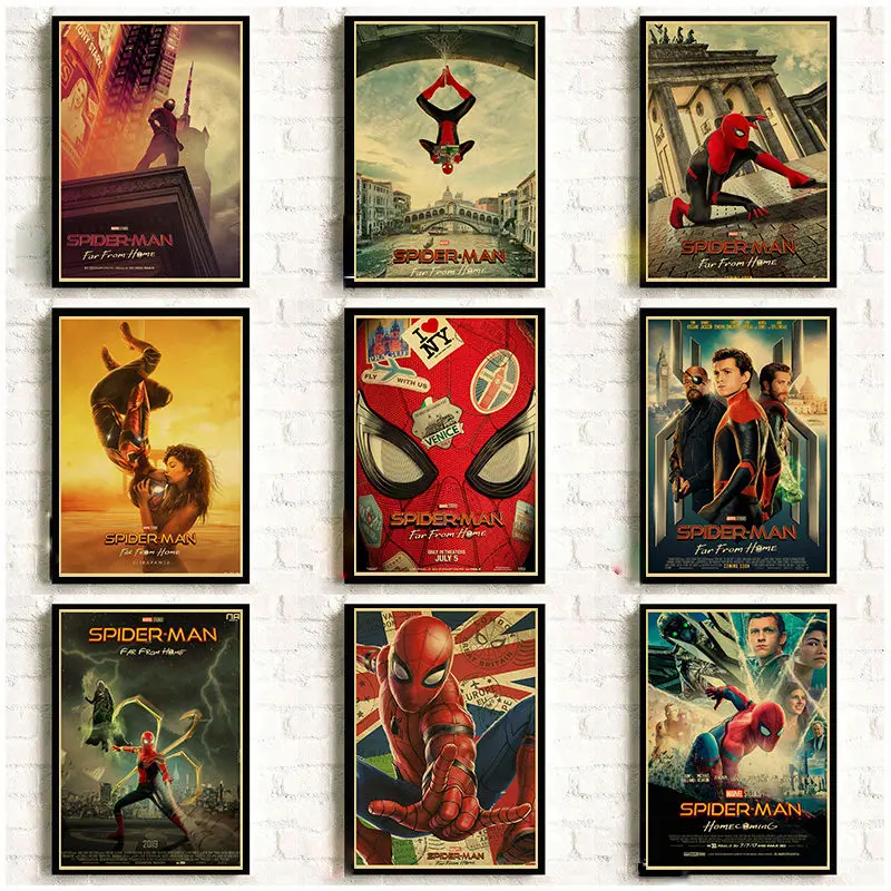 Spider-Man Far From Home Posters Kraft Paper Prints 2019 New Movie Super Hero Poster Home Room Cool Wall Decor wall stickers
Spider-Man Far From Home Posters Kraft Paper Prints 2019 New Movie Super Hero Poster Home Room Cool Wall Decor wall stickers