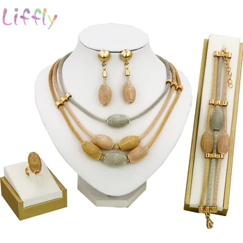 African Jewelry Classic Necklace Earrings Ring Bracelet Jewelry Set Sets Charm Bridal Women Fashion Jewelry Sets for Women
African Jewelry Classic Necklace Earrings Ring Bracelet Jewelry Set Sets Charm Bridal Women Fashion Jewelry Sets for Women