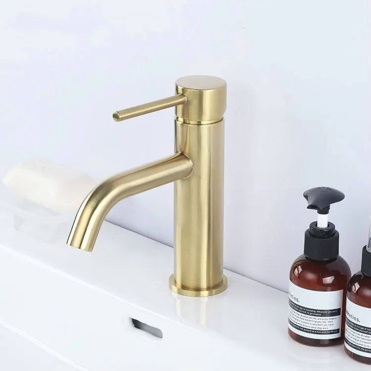 Brushed Gold Basin Water Mixer Deck Mount Bathroom Faucet Brass Material Hot & Cold Faucet
Brushed Gold Basin Water Mixer Deck Mount Bathroom Faucet Brass Material Hot & Cold Faucet