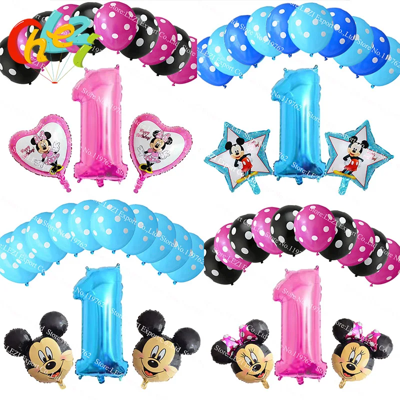 13 pcs/sets Baby shower 1 year Suit balloons Mickey Minnie birthday party decoration Number balloon dot latex balloon Kids toys
13 pcs/sets Baby shower 1 year Suit balloons Mickey Minnie birthday party decoration Number balloon dot latex balloon Kids toys