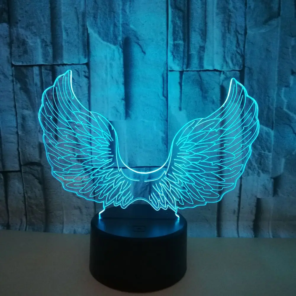 New Angel Wing 3d Visual Table Lamps For Living Room Seven Colours Touch Remote Controlled Acrylic 3d Small Table Desk Lamp
New Angel Wing 3d Visual Table Lamps For Living Room Seven Colours Touch Remote Controlled Acrylic 3d Small Table Desk Lamp