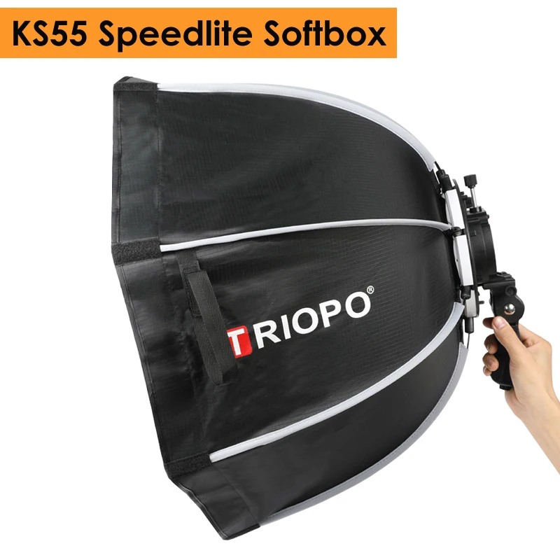 

TRIOPO Portable 55cm Flash Outdoor Octagon Umbrella Softbox Speedlite Soft Box for Canon Nikon Sony Yongnuo Godox Flashlight
