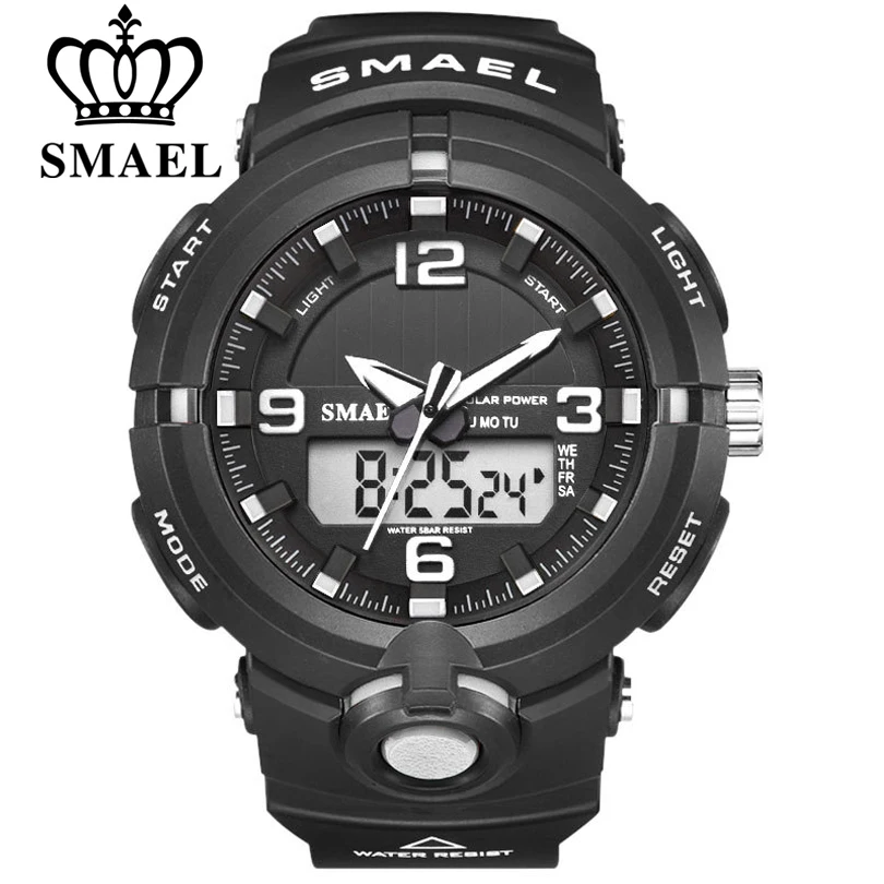 SMAEL Solar Watch Men Digital Watches Waterproof Clock Men Luminous Hands Alarm Bracelet 8017 Solar Powered Digital Sport Watch
SMAEL Solar Watch Men Digital Watches Waterproof Clock Men Luminous Hands Alarm Bracelet 8017 Solar Powered Digital Sport Watch