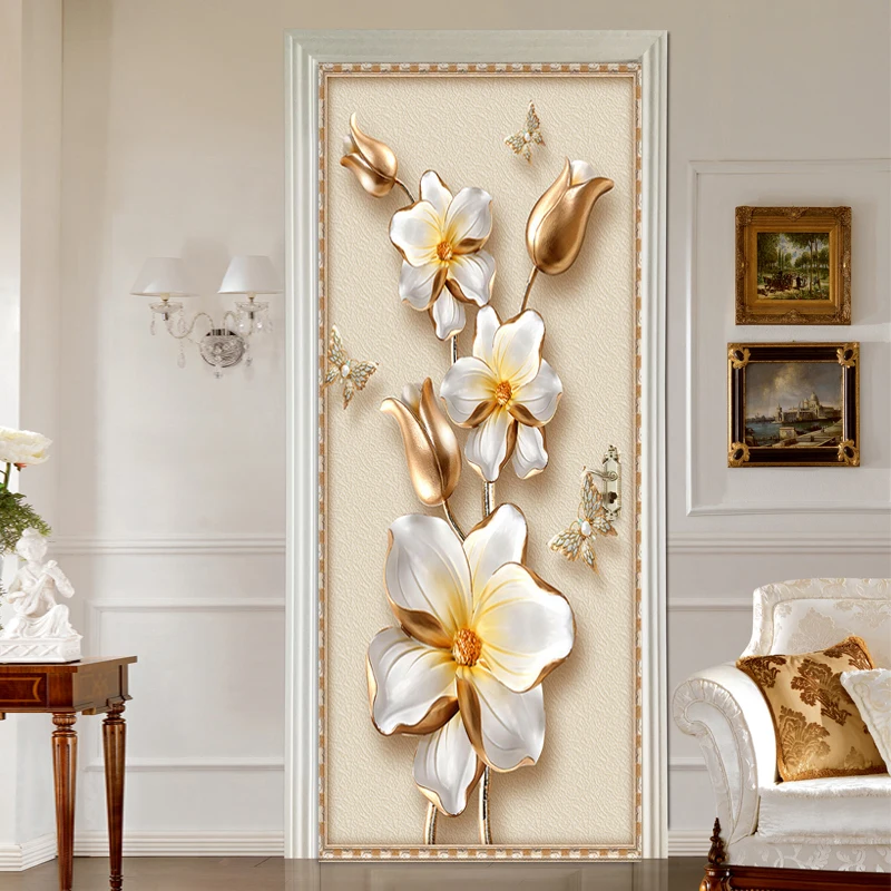 European Style 3D Stereo Relief Flowers Photo Wall Mural Door Sticker Living Room Bedroom PVC Self-Adhesive Waterproof Wallpaper
European Style 3D Stereo Relief Flowers Photo Wall Mural Door Sticker Living Room Bedroom PVC Self-Adhesive Waterproof Wallpaper