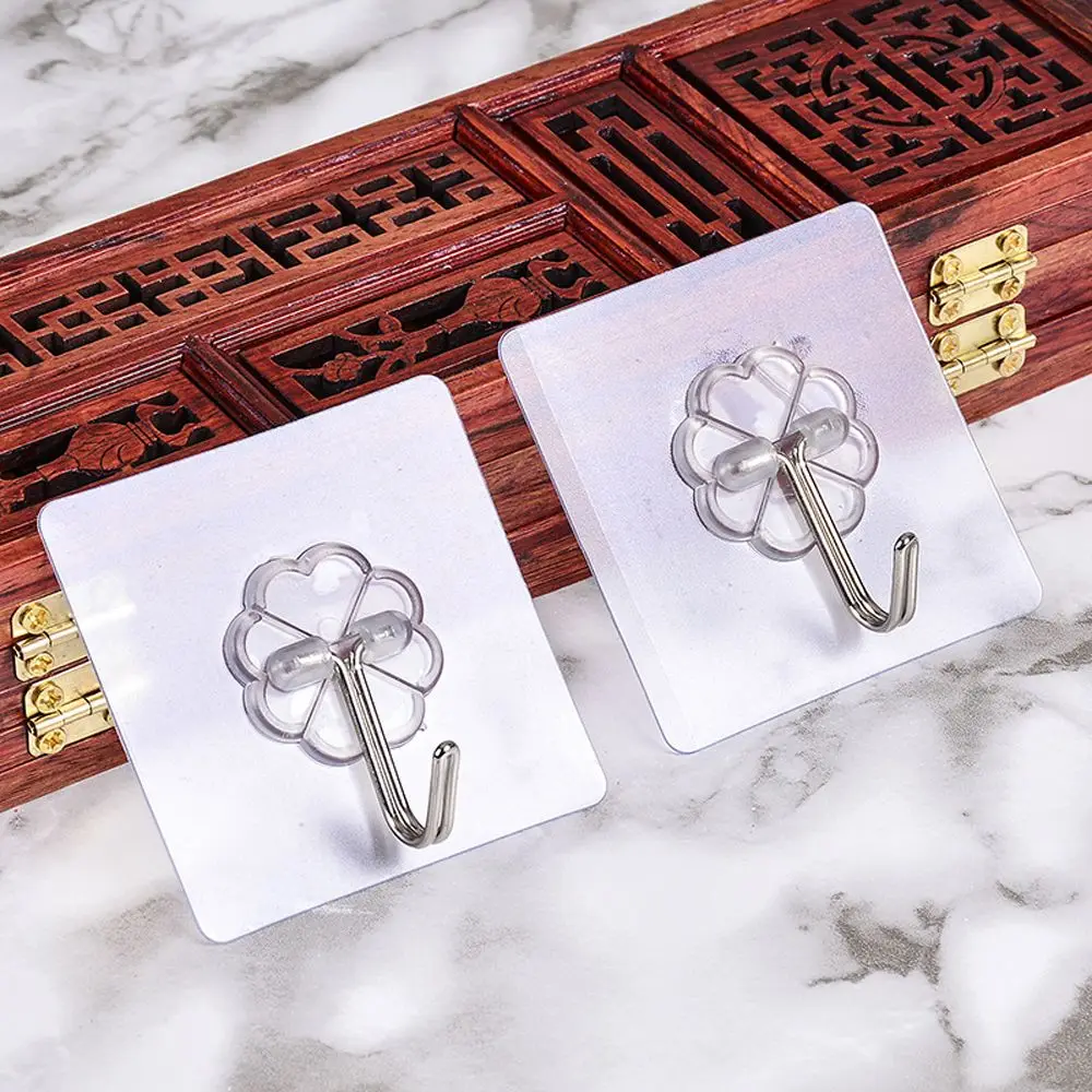 Multipurpose 2 Pcs Waterproof Wall Hooks Wall Hanging Repeated Use Seamless Adhesive Transparent Steel Hook
Multipurpose 2 Pcs Waterproof Wall Hooks Wall Hanging Repeated Use Seamless Adhesive Transparent Steel Hook