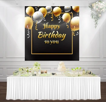 HUAYI happy birthday golden white balloons black photography Personalized Birthday Party baby shower backdrop background gy-1021
HUAYI happy birthday golden white balloons black photography Personalized Birthday Party baby shower backdrop background gy-1021