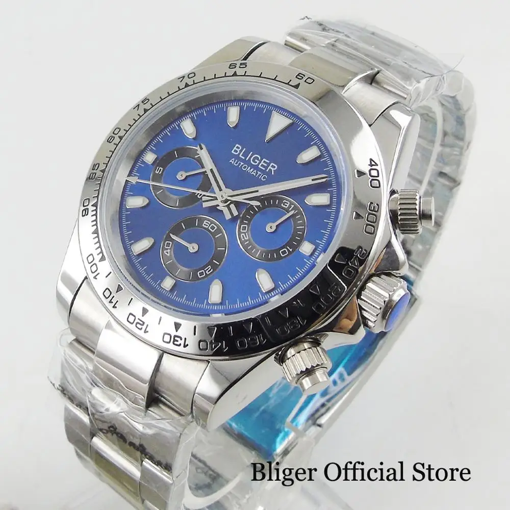 BLIGER Brand Blue Dial Auto Date Week Function Autoatic Men's Watch 39mm Wristwatch
BLIGER Brand Blue Dial Auto Date Week Function Autoatic Men's Watch 39mm Wristwatch