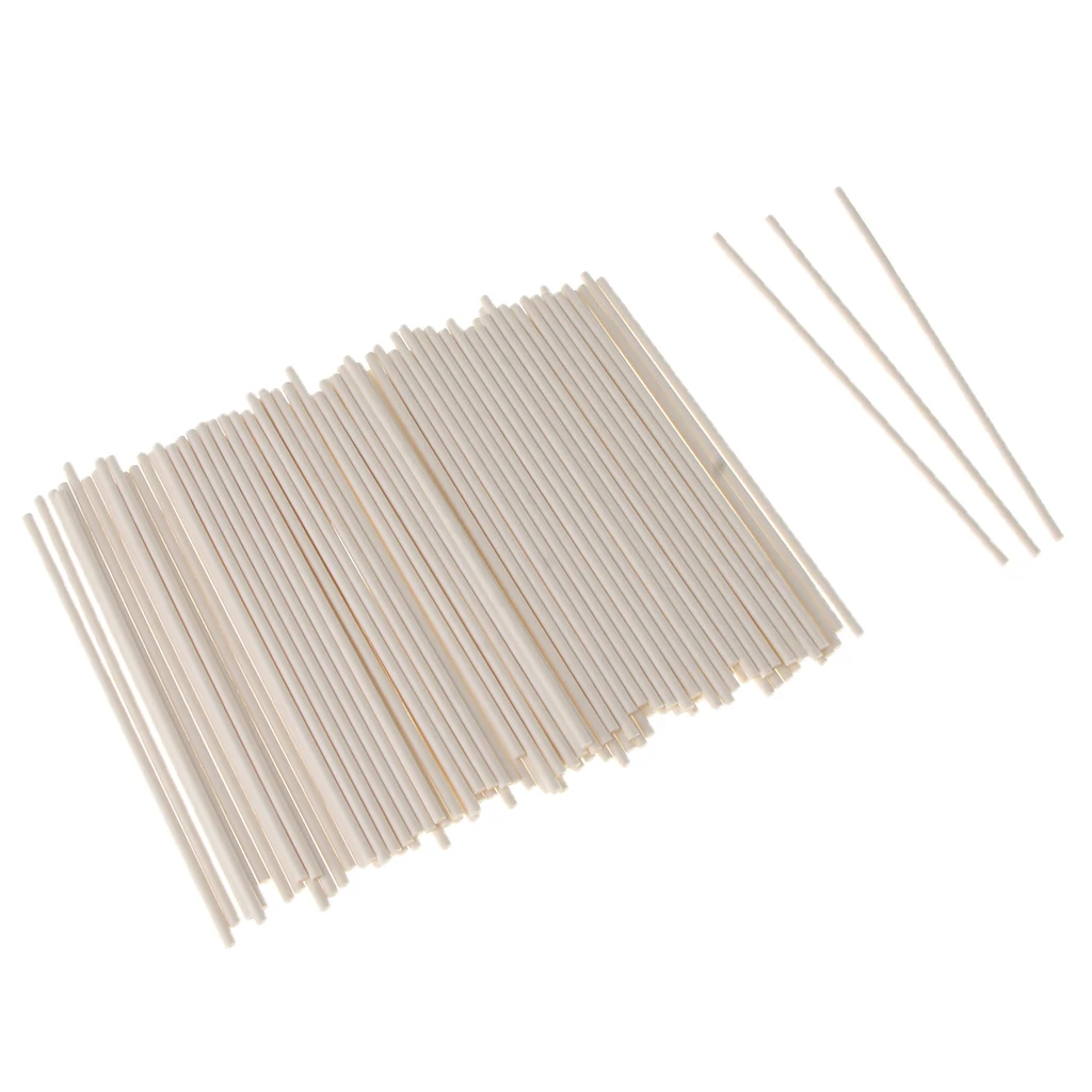 100 Pc Solid Colored Paper Lollipop Sticks 6 inch Cake Pop Sticks for Fondant Candy Chocolate Cake Pop Cupcakes Making Mould