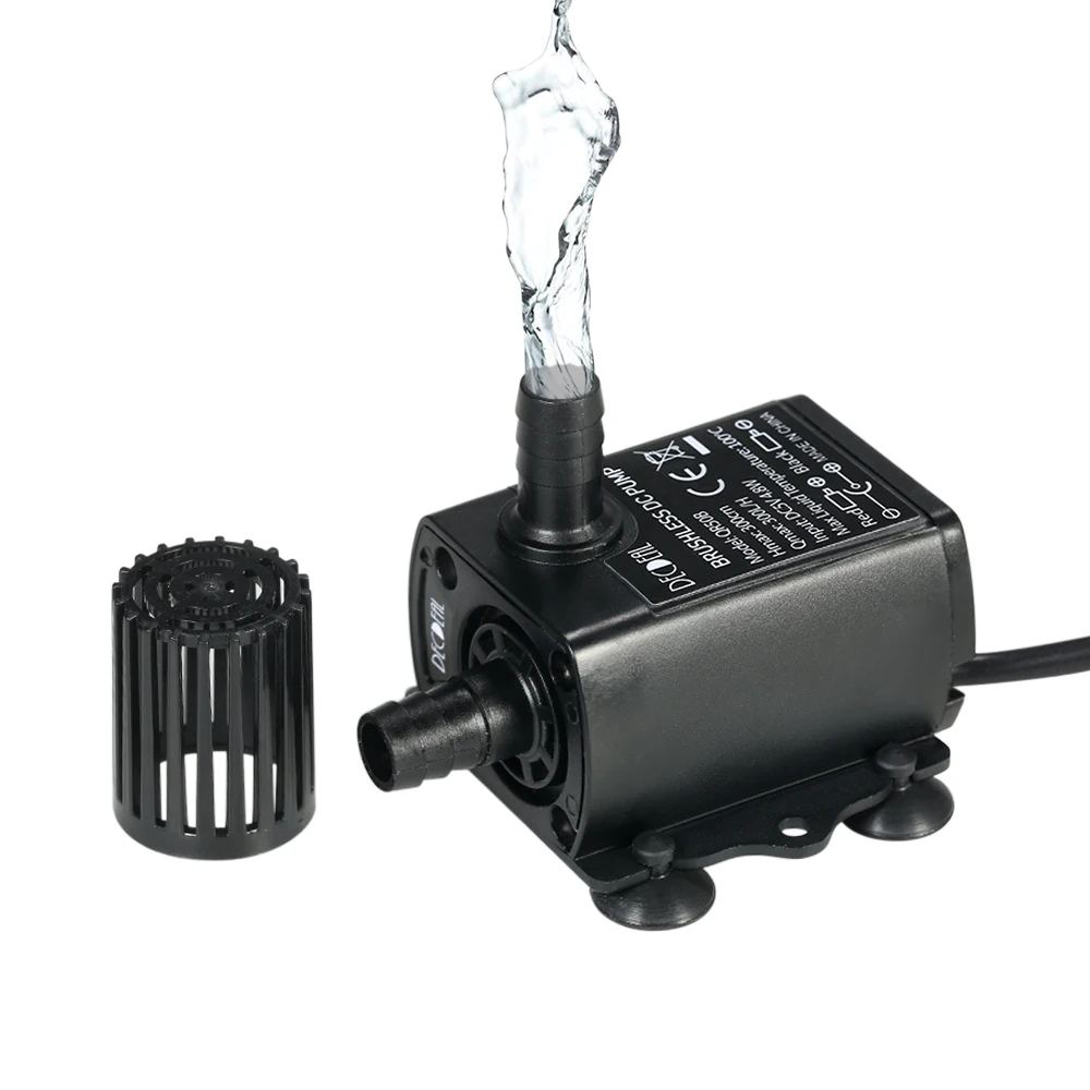 Mini Water Pump 5V 4.8W Ultra-quiet Brushless Waterproof Submersible Fountain Aquarium Circulating 300L/H Lift USB Water Pump
Mini Water Pump 5V 4.8W Ultra-quiet Brushless Waterproof Submersible Fountain Aquarium Circulating 300L/H Lift USB Water Pump