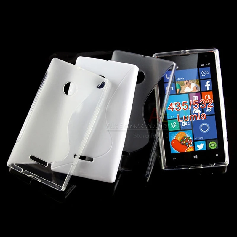 Чехол Lumia 435 мягкий гелевый ТПУ чехол для Microsoft 532/две SIM карты моющийся/Прочный
