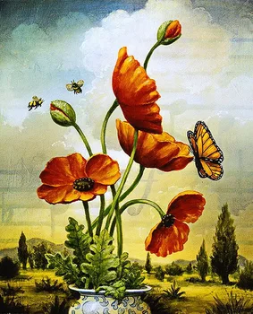 Handmade painting bee , butterfly and fresh flower on oil canvas for living room decor and wallpaper, gallery
Handmade painting bee , butterfly and fresh flower on oil canvas for living room decor and wallpaper, gallery