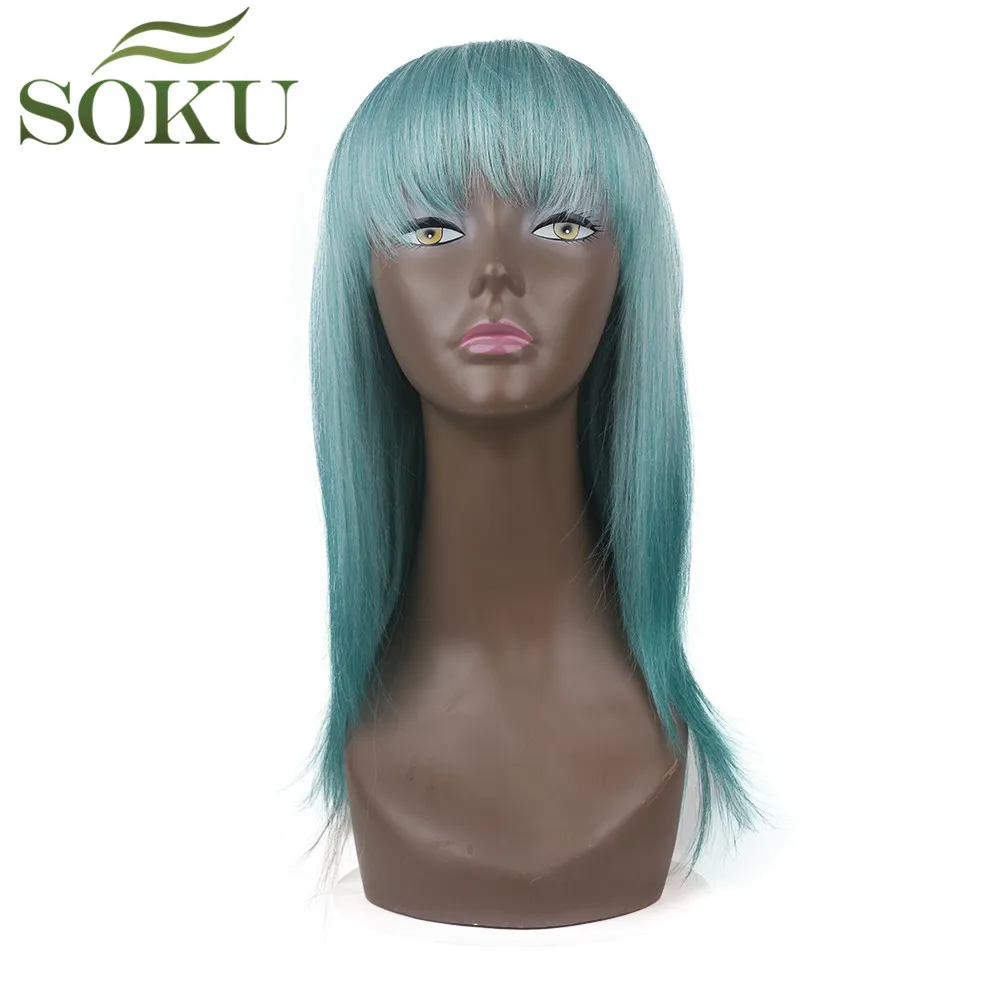 Ombre Green Synthetic Hair Wigs With Bangs 22Inch Shoulder Length Colorful Straight Wigs High Temperature Fiber Wigs SOKU
Ombre Green Synthetic Hair Wigs With Bangs 22Inch Shoulder Length Colorful Straight Wigs High Temperature Fiber Wigs SOKU