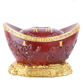 Chinese Fortune Gold Ingot Piggy Bank Ornament Lucky Money Box Desktop Craft Figurine Home Decor Storage Box Furnishing Articles
Chinese Fortune Gold Ingot Piggy Bank Ornament Lucky Money Box Desktop Craft Figurine Home Decor Storage Box Furnishing Articles