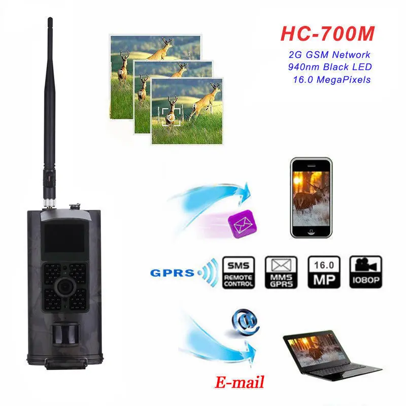 Cellular Hunting Camera 2G GSM MMS SMS SMTP Trail Camera Mobile 16MP Night Vision Wireless Wildlife Surveillance HC700M
Cellular Hunting Camera 2G GSM MMS SMS SMTP Trail Camera Mobile 16MP Night Vision Wireless Wildlife Surveillance HC700M