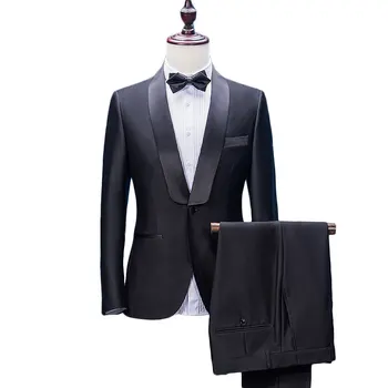 New Arrival Shawl Lapel 2 Pieces Black Groom Tuxedos Wedding Suits for Men (Jacket+Pants+Bowtie) Groomsman Suits Formal Suits
New Arrival Shawl Lapel 2 Pieces Black Groom Tuxedos Wedding Suits for Men (Jacket+Pants+Bowtie) Groomsman Suits Formal Suits