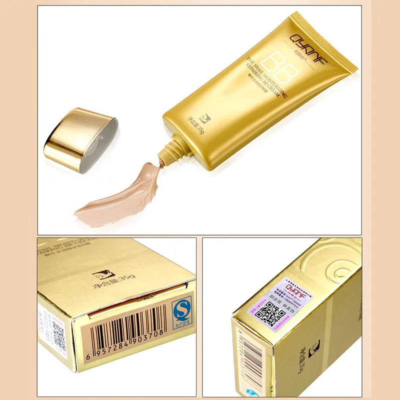 Snail BB Cream Segregation Frost Cream Whitening Moisturing Compact Foundation Concealer QRD88
Snail BB Cream Segregation Frost Cream Whitening Moisturing Compact Foundation Concealer QRD88