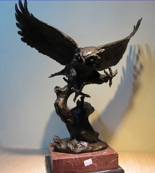 song voge gem S0661 Western Art Decor Copper Bronze Marble Base Sculpture Owl Bird Statue Figurine
song voge gem S0661 Western Art Decor Copper Bronze Marble Base Sculpture Owl Bird Statue Figurine