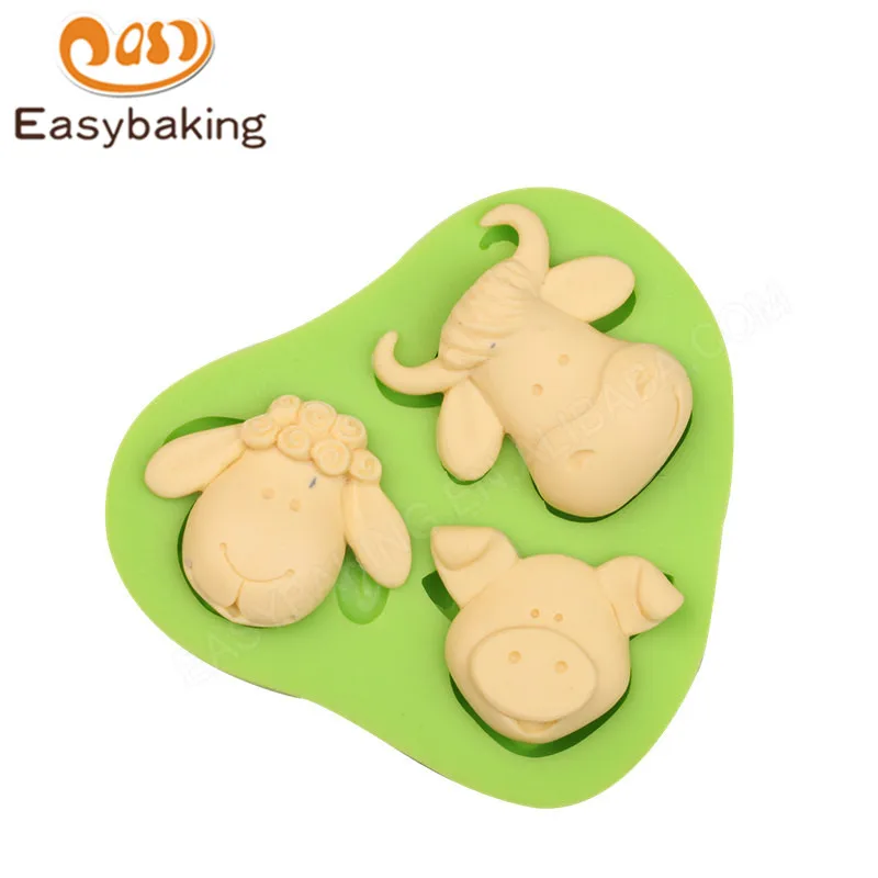Animal Sheep Pig Cow Head Shape Silicone Fondant Mold Cake Decorating Tools Sugar Paste Chocolate Mould 
Animal Sheep Pig Cow Head Shape Silicone Fondant Mold Cake Decorating Tools Sugar Paste Chocolate Mould