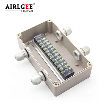 158*90*60mm 2 Inlet 2 Outlet outdoor waterproof terminal box TB15A12 with waterproof cable connector
158*90*60mm 2 Inlet 2 Outlet outdoor waterproof terminal box TB15A12 with waterproof cable connector