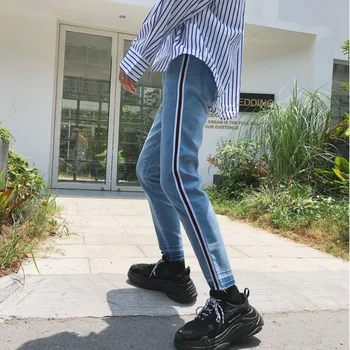Side Weave Bring Trousers Leisure Time Summer Fashion Streetwear Hip Hop Loose Male Clothes Jeans Men Autumn Denim Slim Casual
Side Weave Bring Trousers Leisure Time Summer Fashion Streetwear Hip Hop Loose Male Clothes Jeans Men Autumn Denim Slim Casual